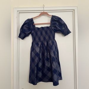 EUC Hill House Home Navy Glitter Check Athena